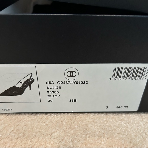 CHANEL Black Patent Toe Suede Slingback Pumps - Picture 9 of 10